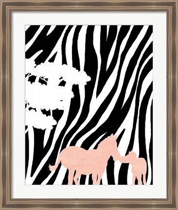 Framed Modern Zebra&#39;s Print