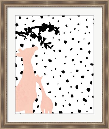 Framed Modern Giraffe Print