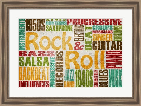 Framed Rock &amp; Roll Print