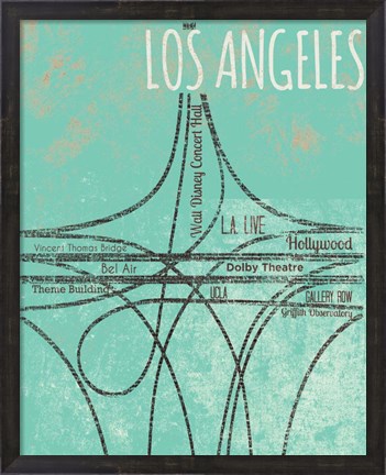 Framed LA Roads Print