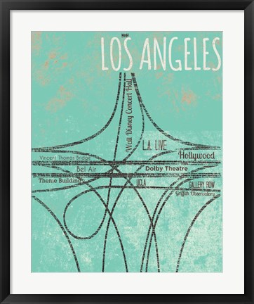 Framed LA Roads Print
