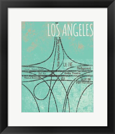 Framed LA Roads Print