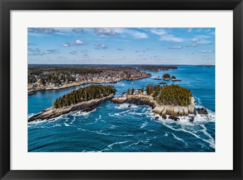 Framed Aerial Islands Print