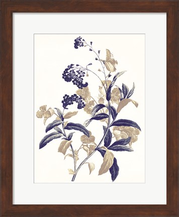 Framed Indigo Flowers Two Print