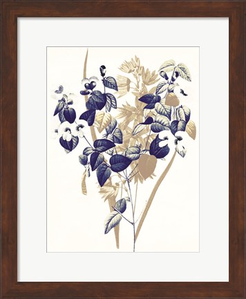 Framed Indigo Flowers Four Print