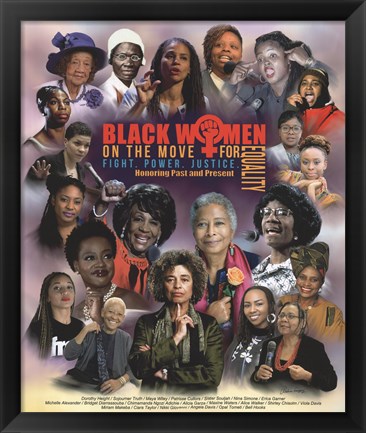 Framed Black Women on the Move for Equality Print