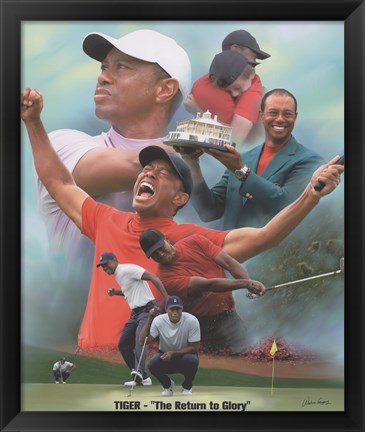 Framed Tiger Woods Print