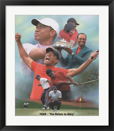 Framed Tiger Woods Print