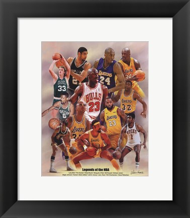 Framed Legends of the NBA Print