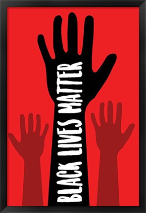 Framed Black Lives Matter (red) Print