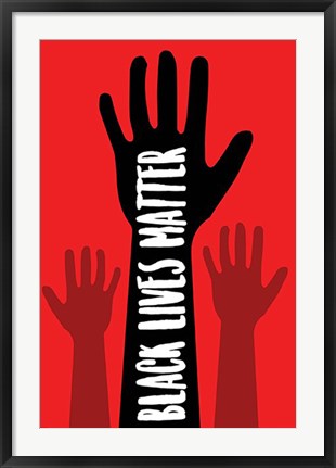 Framed Black Lives Matter (red) Print