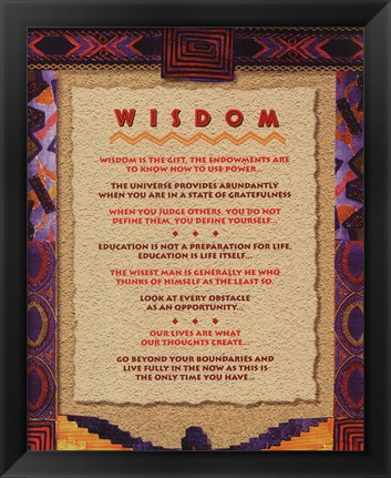 Framed Wisdom Print