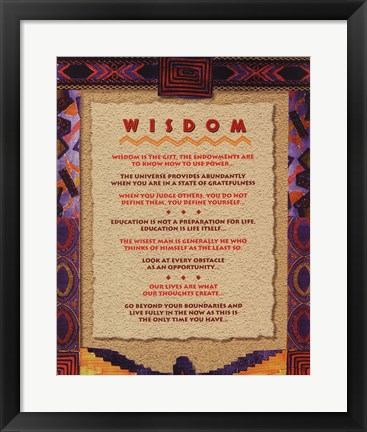 Framed Wisdom Print