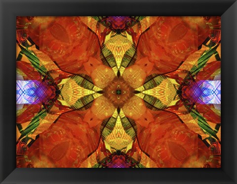 Framed Colorful Kaleidoscope 10 Print