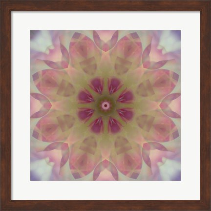 Framed Colorful Kaleidoscope 8 Print