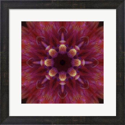 Framed Colorful Kaleidoscope 14 Print