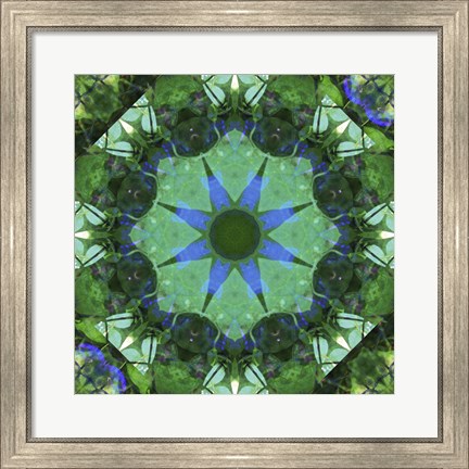 Framed Colorful Kaleidoscope 17 Print