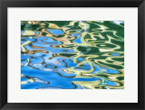 Framed Painterly Reflection in Water Print