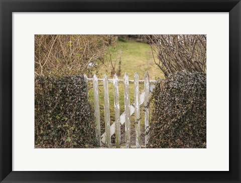 Framed Provincetown Gate in Winter, Cape Cod Print