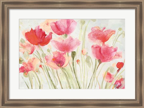 Framed Blush Poppies Print