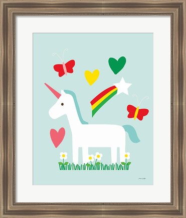 Framed Unicorn Fun II Print