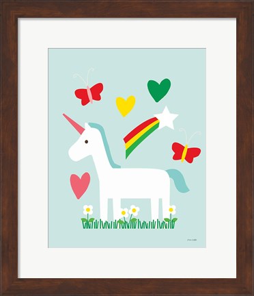 Framed Unicorn Fun II Print