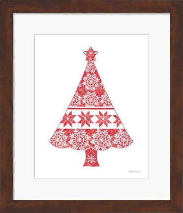 Framed Nordic Holiday Christmas Tree Print