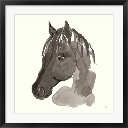 Framed Horse Portrait II Print