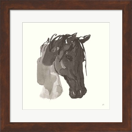 Framed Horse Portrait I Print