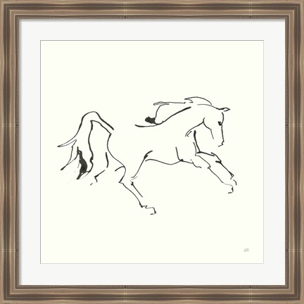 Framed Line Horse VII Print