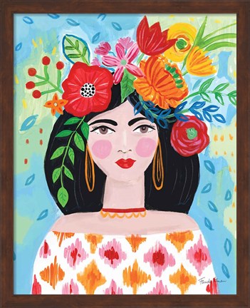 Framed Boho Girl II Print