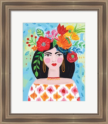 Framed Boho Girl II Print