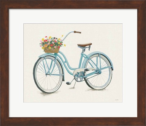 Framed Beach Time III Neutral Print