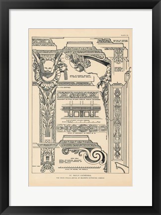 Framed English Renaissance I Print