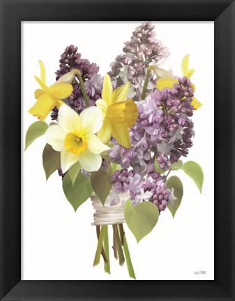 Framed Lilacs and Daffodils Print