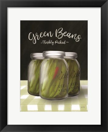 Framed Farm Fresh Green Beans Print