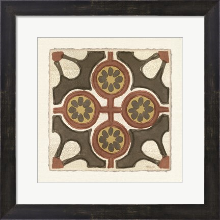 Framed Moroccan Tile Pattern II Print
