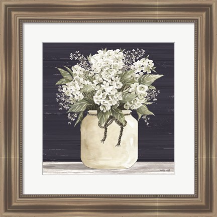 Framed White Flowers II Print