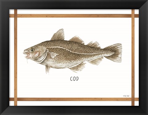 Framed Cod on White Print