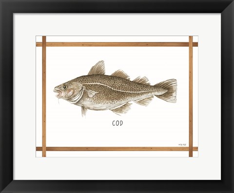 Framed Cod on White Print