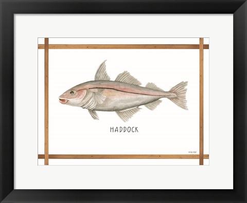 Framed Haddock on White Print