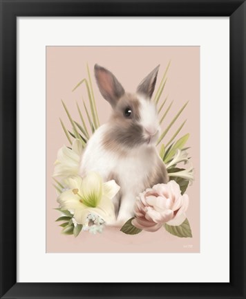 Framed Easter Bunny Floral Print