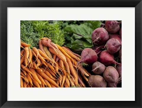 Framed Carrots and Beets Print