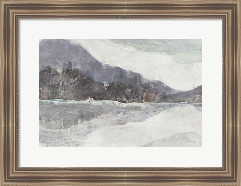 Framed Winter Landscape Neutral Crop Print