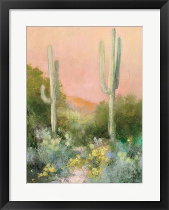 Framed Sunrise Desert I Print