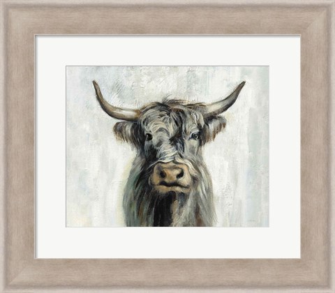 Framed Highland Cow Horizontal Print