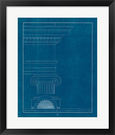 Framed Architectural Columns I Blueprint Print