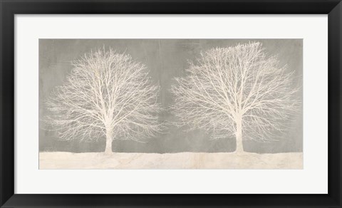 Framed Trees on Grey Print