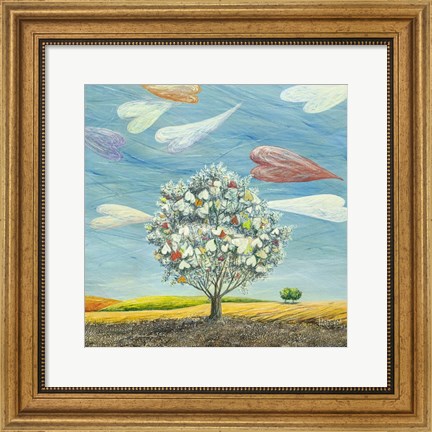 Framed Cuori in Volo Print