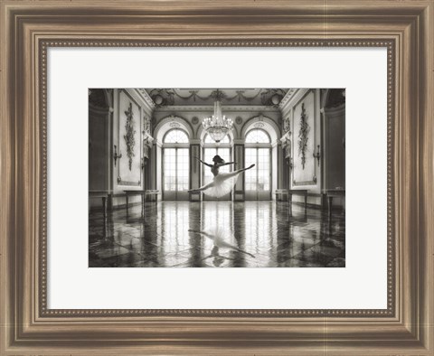 Framed Ballerina in a Palace Hall Print